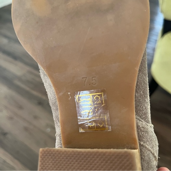 Jeffrey Campbell Boots Women's 7.5 Taggart Beige Perforated Block Heel Ankle - Picture 6 of 6